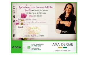 Laucks Espao de Eventos Convida Palestra com Lorena Muller