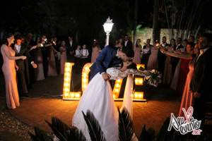 Casamento de Daiane e Gustavo no espao Manso Floratta. 