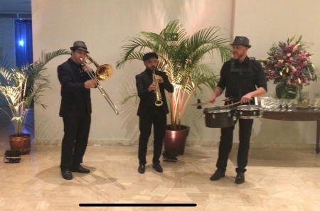 Trio de jazz para recepo dos convidados