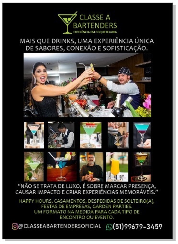 Classe A Bartenders Bebida para Festa e Eventos