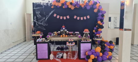Decorao  Hallowen Arco ris salo de festa