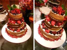 A tendncia dos bolos Naked Cake