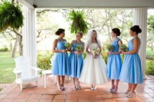 Tom azul para casamento