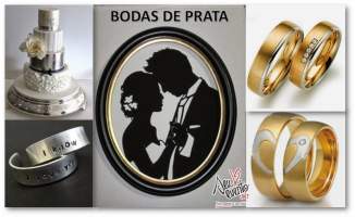 BODAS DE PRATA: Alianas, Mensagens, Festa, Convites, DJ/Som, Foto, Filmagem e Muito Mais! 