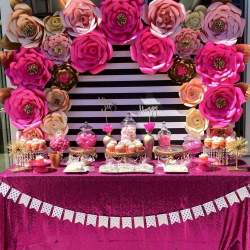 Flores de papel na decora��o!