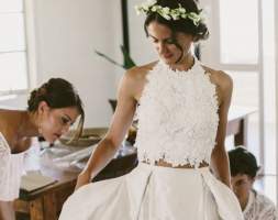 Vestido de noiva em duas pe�as! 