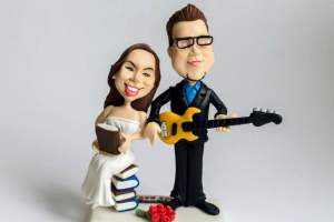 Topos personalizados para bolo de casamento