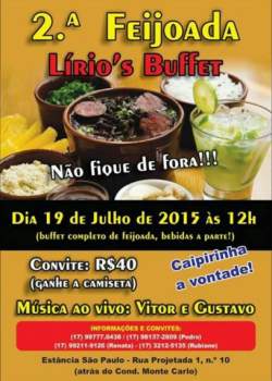 II Feijoada Lrio's Buffet - 19/Julho 