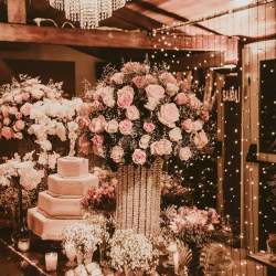 Casamento Suelen e Marcelo no Espao Catavento com a linda decorao da Lrios do Campo