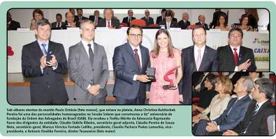 Anna Christina Kubitschek Pereira homenageada na sesso solene que comemorou o 85 aniversrio da OAB