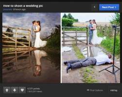 Por foto de 'casamento perfeita', fotgrafo deita no cho e vira hit.