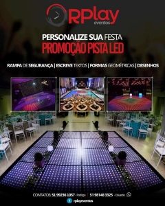 Personalize sua festa com pista de led