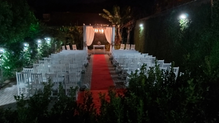 Linda opo para cerimnias de casamento ao ar livre, aproveitando nosso lindo jardim!!