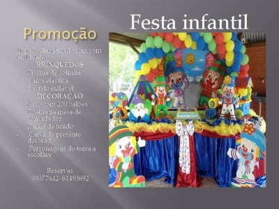 Faa sua festa infantil conosco!