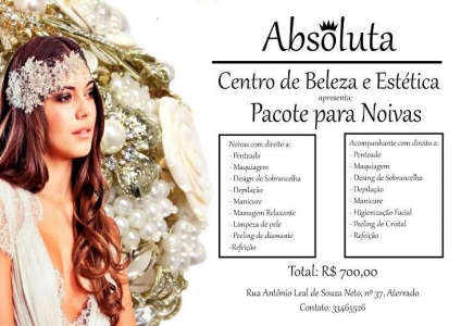 ABSOLUTA COM PACOTE ESPECIAL PARA NOIVAS